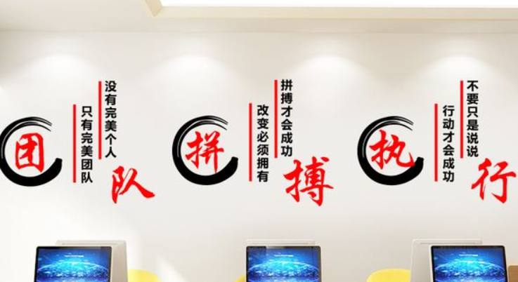 企業文化背景墻標語3d立體墻貼