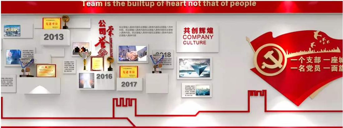 紅色十九大黨建入黨誓詞文化墻