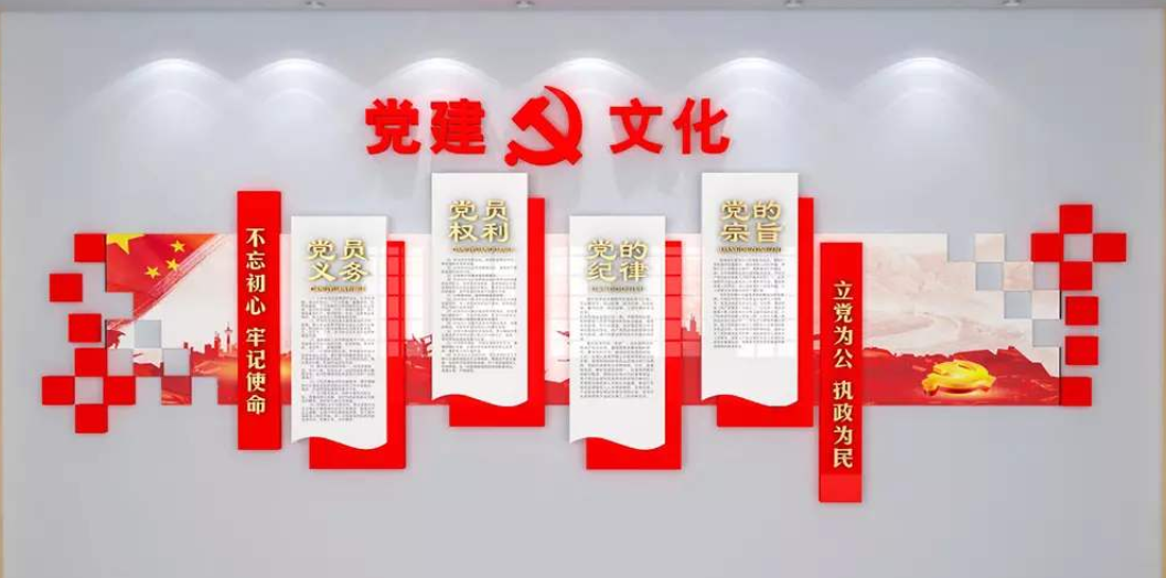 為人民服務(wù)黨員活動室黨建文化墻