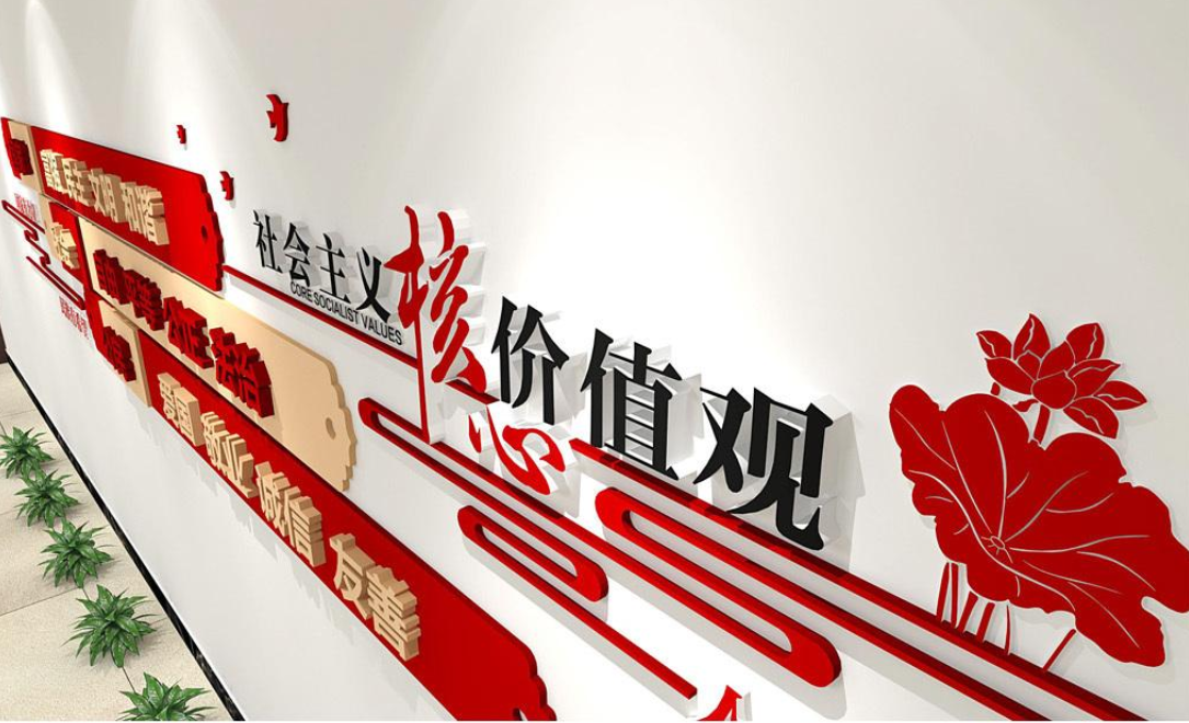 社會主義核心價值觀黨建文化墻圖片