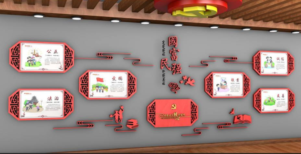 黨建文化墻社會主義核心價值觀