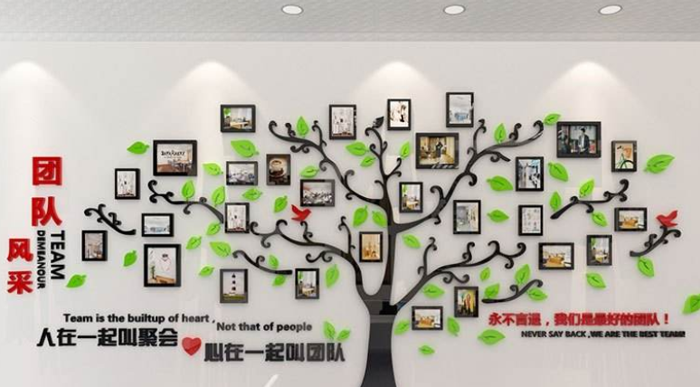 勵志墻貼公司文化墻職場標語3d立體墻