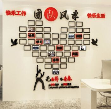 舒廳3d亞克力心形照片墻立體墻