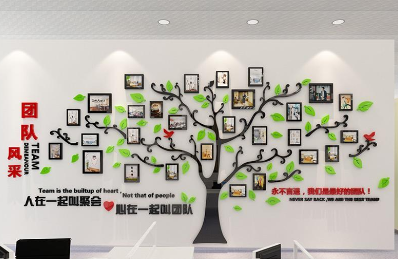 創意企業公司文化墻墻貼亞克力立體墻貼