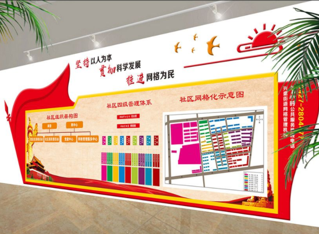 豐富多彩的社區(qū)平安文化墻