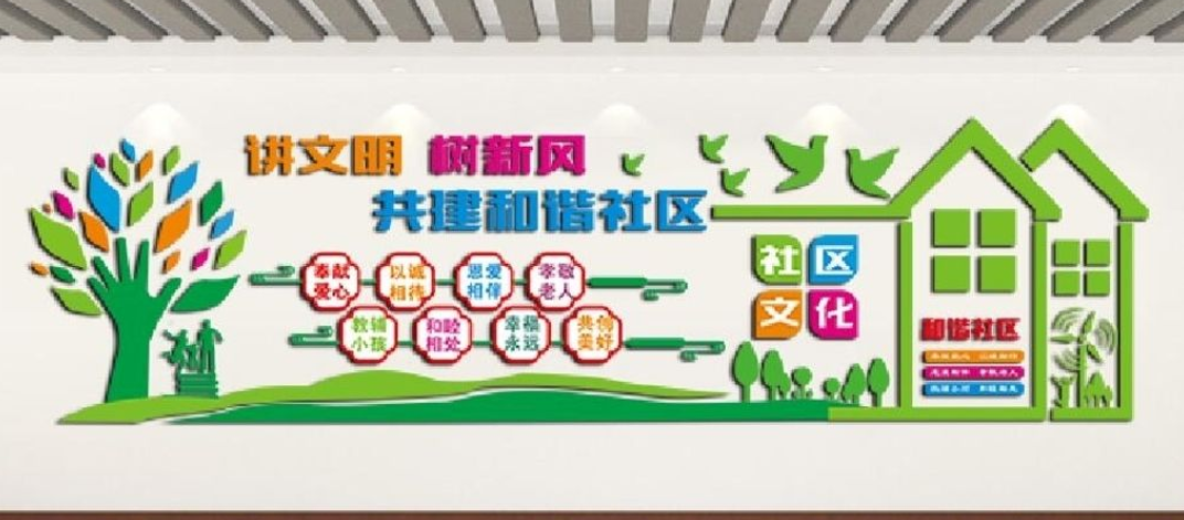 鄰里文化社區文化墻圖片