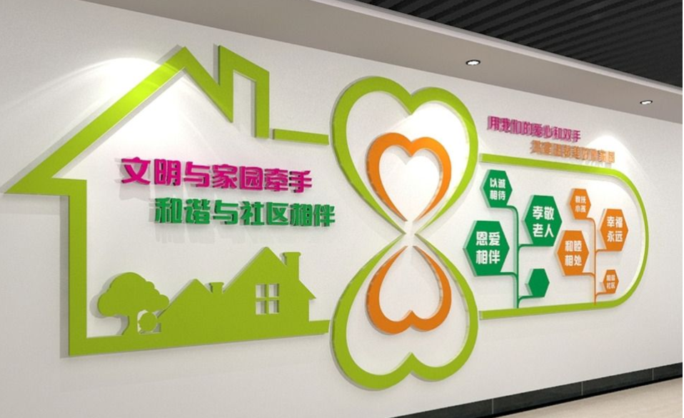 中國社區愛在鄰里社區文化墻