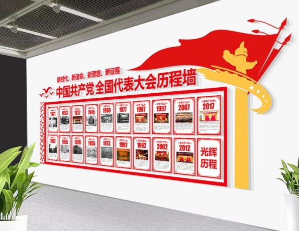 不忘初心大氣社區黨建文化墻