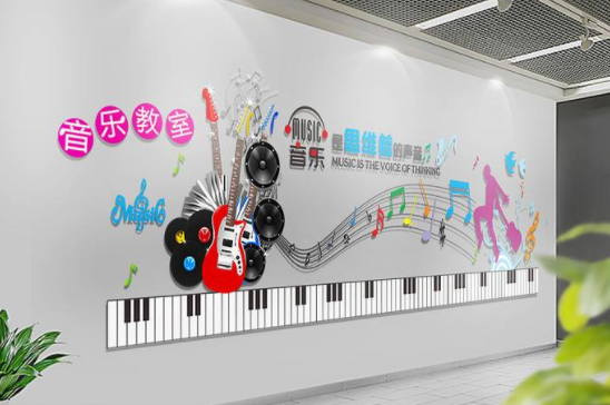 創(chuàng)意音樂(lè)文化墻展板
