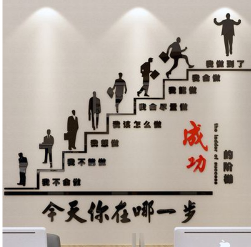 新品企業文化背景墻標語3d立體墻