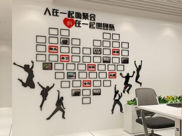 團隊精神亞克力3d立體墻貼公司企業(yè)文化墻