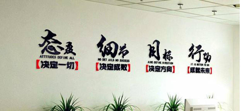 公司辦公室布置勵志墻貼工廠企業文化墻