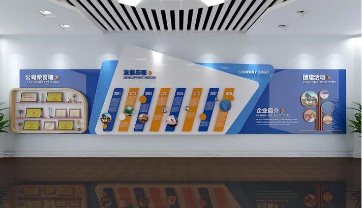著名公司文化墻制作效果圖