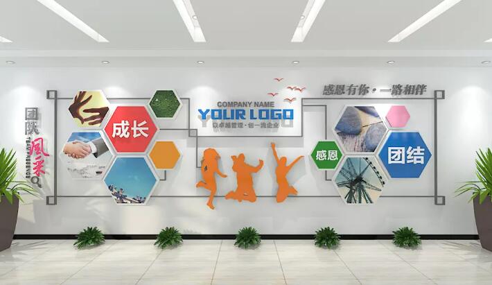 著名公司文化墻制作效果圖