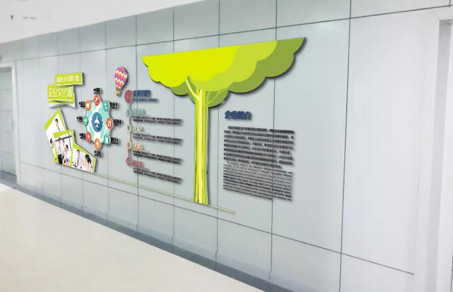 環保科技企業文化墻制作效果圖