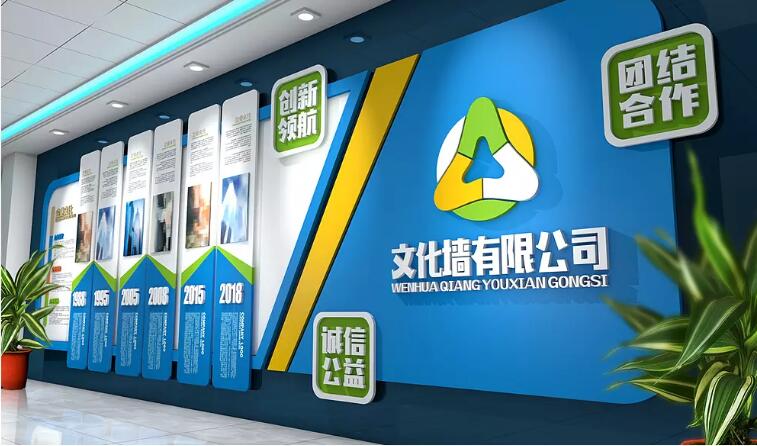 科技創(chuàng)新立體企業(yè)文化墻制作效果圖