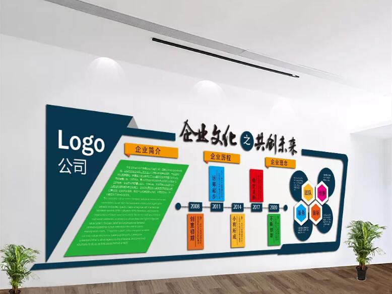 科技創(chuàng)新立體企業(yè)文化墻制作效果圖