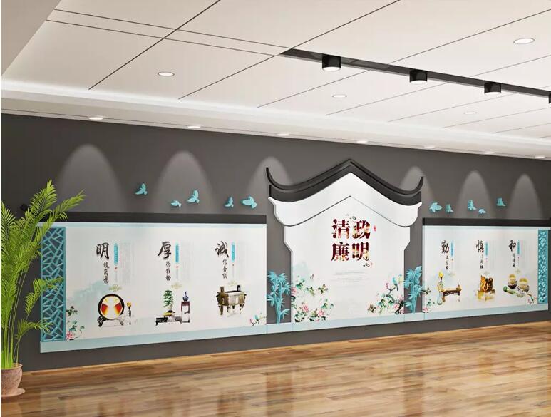 簡潔實用型企業(yè)文化墻制作效果圖