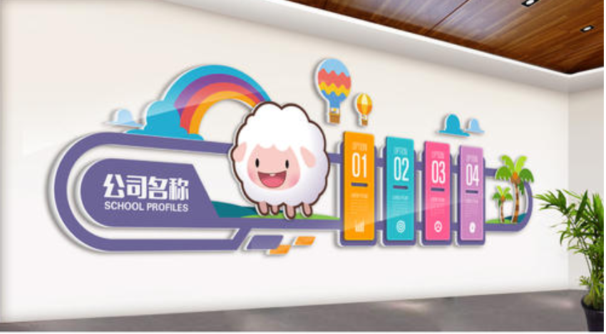 亞克力3d立體照片墻辦公室墻體