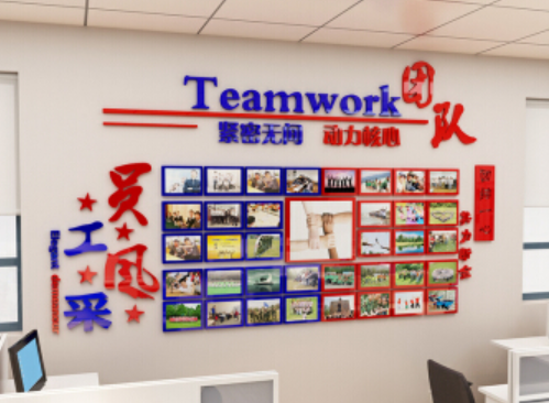 亞克力3d立體墻貼畫公司企業(yè)文化墻貼紙辦公室團(tuán)隊(duì)勵(lì)志照片墻
