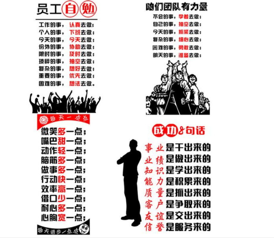 勵志海報墻貼員工自勉公司貼畫辦公室勵志標語貼紙企業文化墻