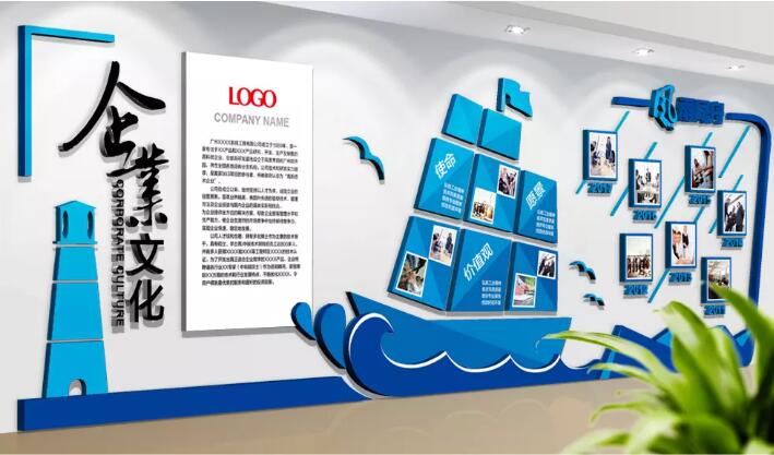 企業(yè)文化展區(qū)文化墻制作效果圖