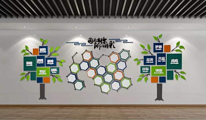 大氣通用立體企業(yè)文化墻制作效果圖