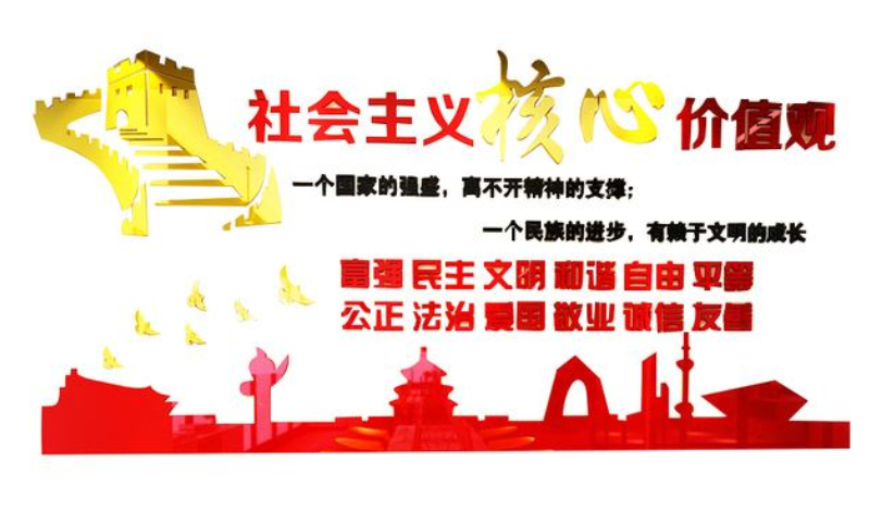 社會主義核心價值觀鏤空圖片