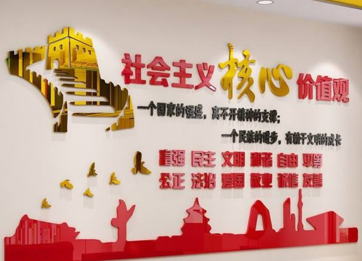 社會主義核心價值觀黨建文化墻圖片