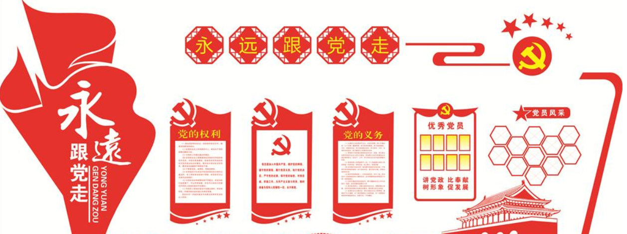 黨在我心中共筑中國夢黨建文化墻