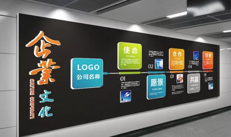 通用簡約商務(wù)企業(yè)文化墻