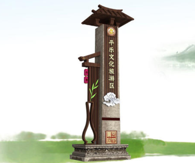 景區導視牌效果圖