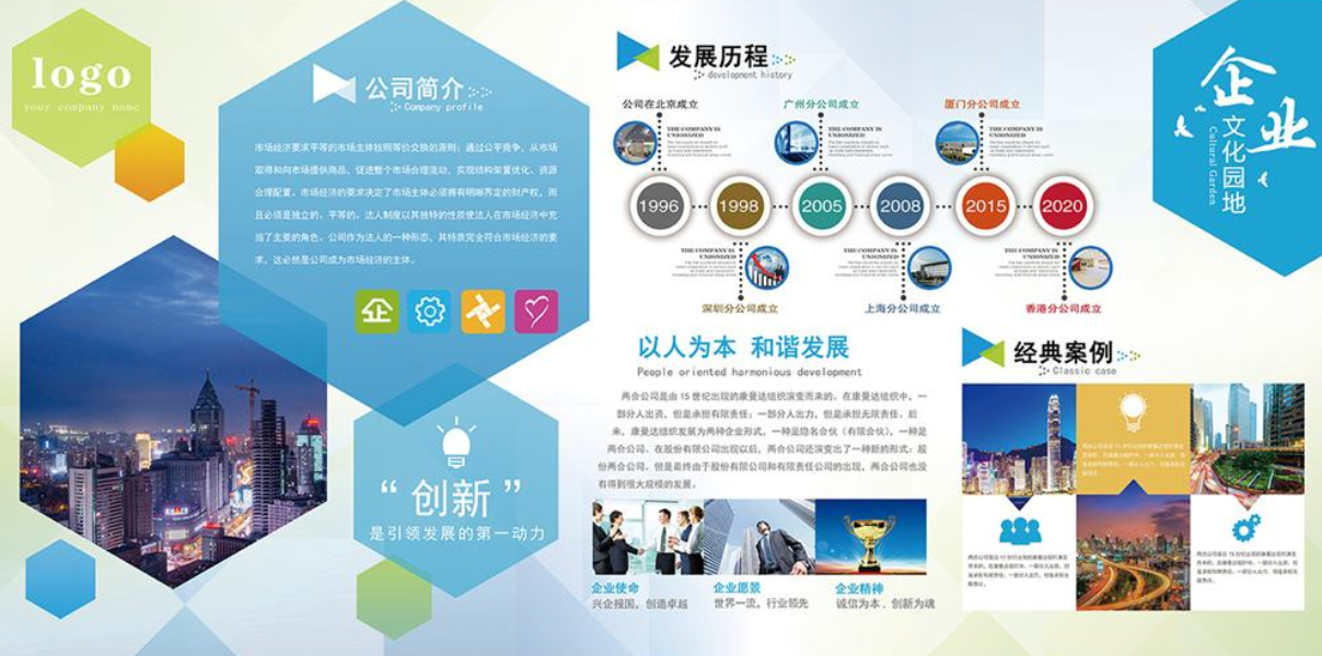 企業文化企業發展歷程時間軸創意圖片