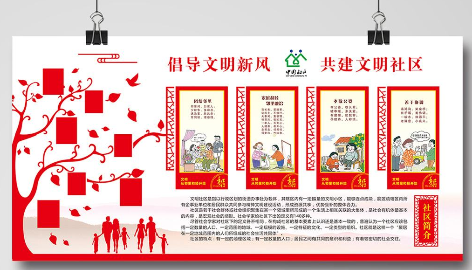 古典邊框雕刻社區(qū)文化古典展板走廊文化