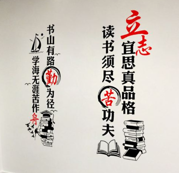 班級文化墻貼教室小學輔導名人名言勵志標語