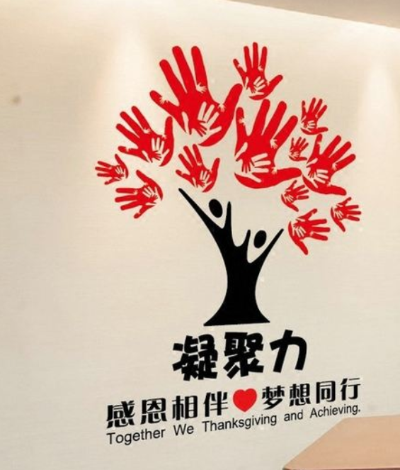 語一群人一件事團(tuán)隊(duì)激勵(lì)員工文化標(biāo)語墻