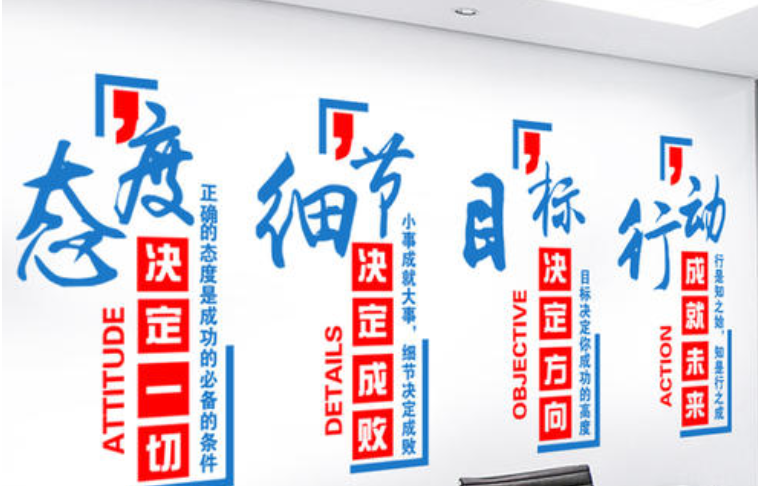 勵志墻貼畫3d立體企業文化墻