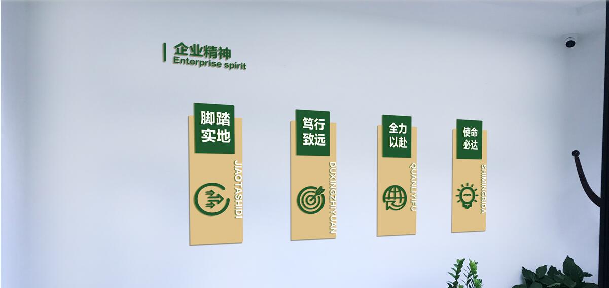 金融服務(wù)外包公司文化墻制作效果圖