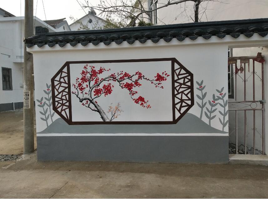 社區文化墻墻體彩繪制作效果圖