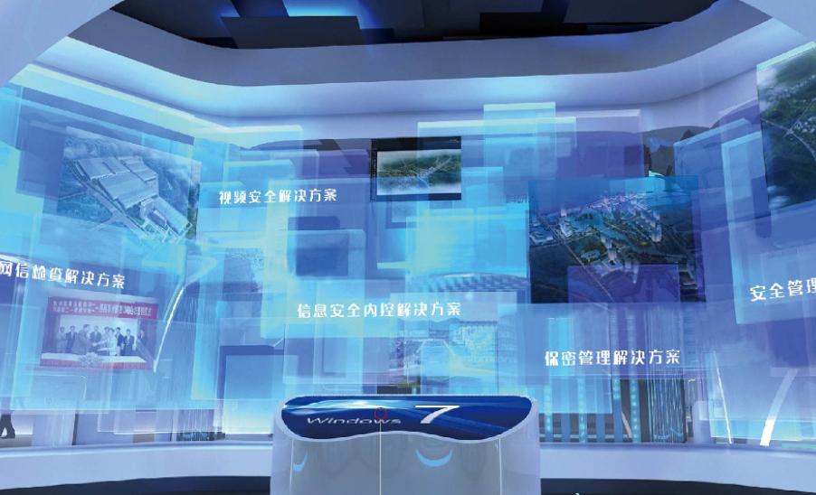 企業科幻展廳文化墻設計4